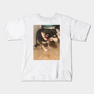 shiba fears mozzarella stick Kids T-Shirt